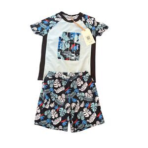 Grace Karin Boys' Tropical Swim Set Size 6Y Multicolor 2-Piece